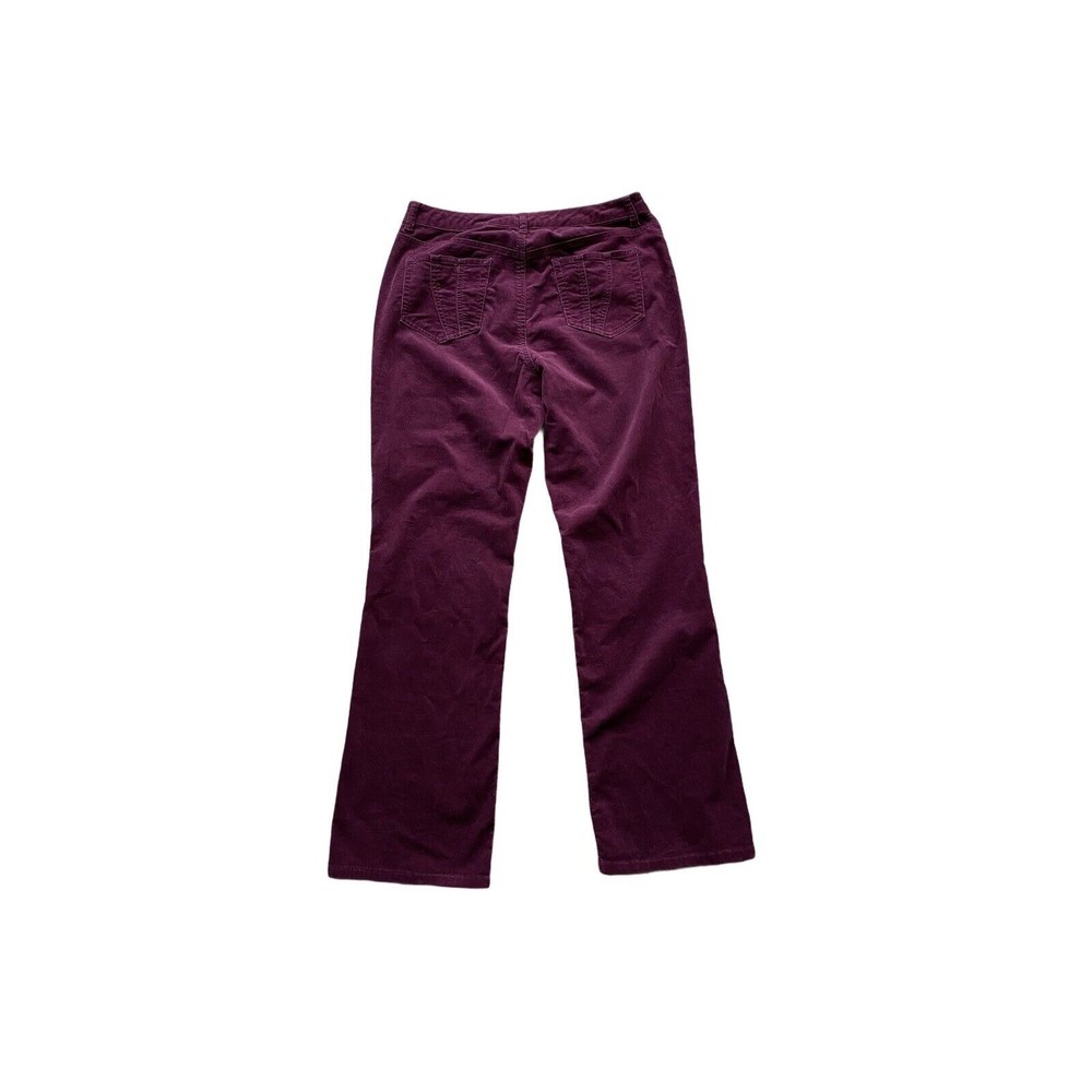 (2) Chicos Womens Corduroy Pants Size 1.5 Regular Straight Trousers Berry & Blue - Picture 4 of 12